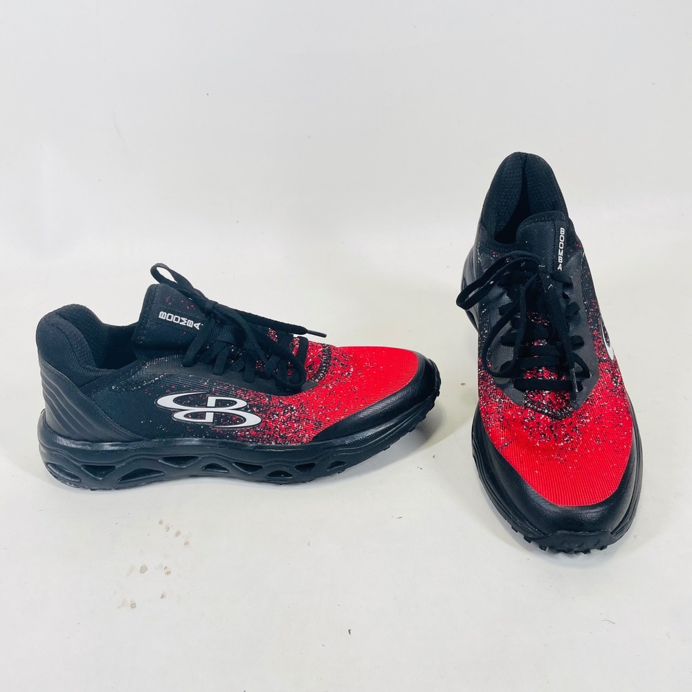 Boombah Dart Mens Turf Shoes Black Red White Baseball Softball MBB-0801203 Sz 9